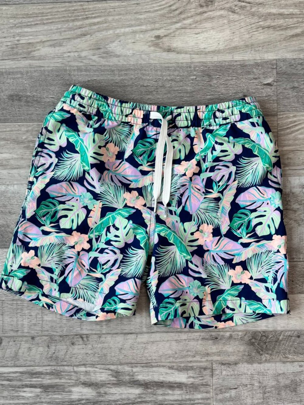 Chubbies Boys Botanical Board Shorts Swim Shorts Size Small,8/9 Elastic Waist H3